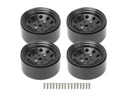 Mali 4pcs Cubo de Roda Rc Beadlock 1.9in de Ferro Resistente Ao Desgaste para Substituição Preto