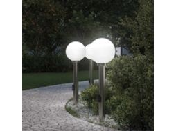 Vidaxl Luminárias De Balizador Com Tomada, 3 Peças, 80 Cm, Aço Inoxidável, Ip44