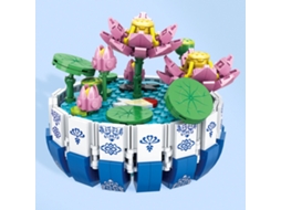 Ats kit de Bloques de Construcción para Niños Con Flor Y Maceta Tradicional Juguete de Ensamblaje para Educación Temprana