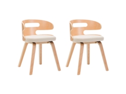 Dining Chair, Dining Chairs Vidaxl Creme Couro Artificial (n/a)