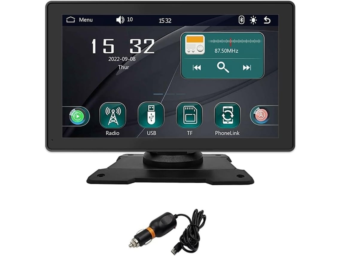 Rádio Automotivo Multimídia De 9 Polegadas Com Tela Compatível Com Carplay E Android Auto.