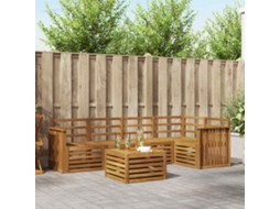 Vidaxl Conjunto De Sofá Sectional 6 Pcs Natural