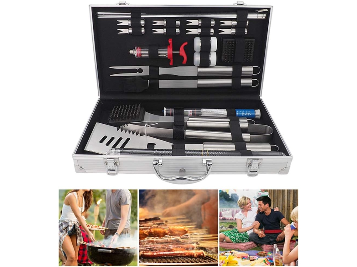 Kit Churrasco 23 Peças, Acessórios Ao Ar Livre, Camping, Piquenique.