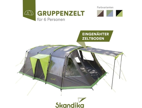Tenda Familiar SKANDIKA   Nordland 6 Pessoas 2X Redes Mosquiteiras