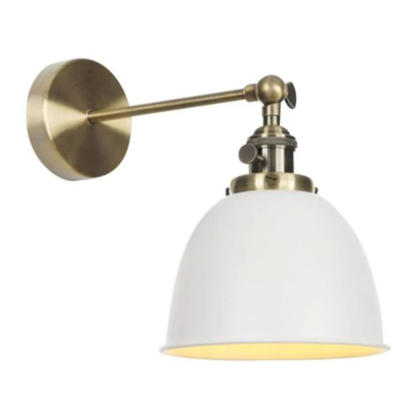 Luminária de teto moderna mini semicircular com cúpula de metal branca BRILVIBERA