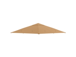 Toldo de reposição, 3x3m, poliéster, ventilação, furos de drenagem, bege | S/MARCA