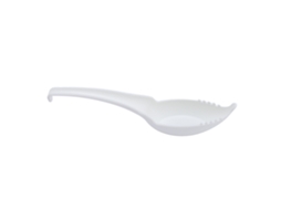 Cuchara De Ramen 2 Em 1 Com Dentes E Garfo De Fundo Plano Para Sopa De Macarrão Em Casa E Restaurante Branco