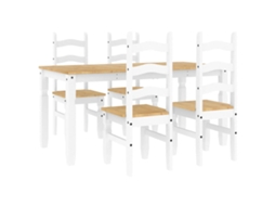 Dining Set, Dining Sets Vidaxl Branco Madeira De Pinho