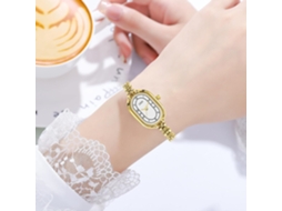 Lurelia Relógio Feminino, Analógico, Aço Inoxidável, Resistente À Água, Dourado