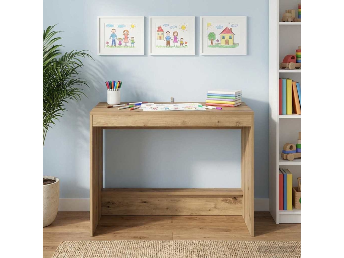 Vidaxl Mesa De Cama Carvalho Arttisan Derivados De Madeira