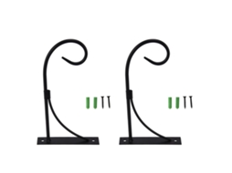 Suporte para pendurar plantas de metal resistente decorativo com gancho de parede para plantas lanternas comedouros de pássaros | S/MARCA