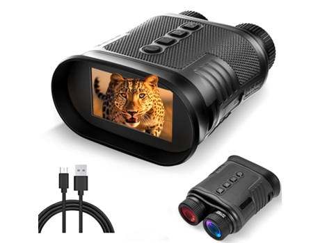Óculos de Visão Noturna Binóculos de Visão Noturna 4K com Tela Hd de 3 '' para Foto e Vídeo Zoom Digital 8X para Camping Caça Observação IKIKSO