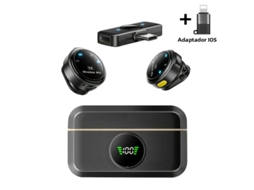 Mini Microfone De Lapela Sem Fio, Com Cancelamento De Ruído, Portátil E Recarregável Via Usb, Do Tipo Condensador.
