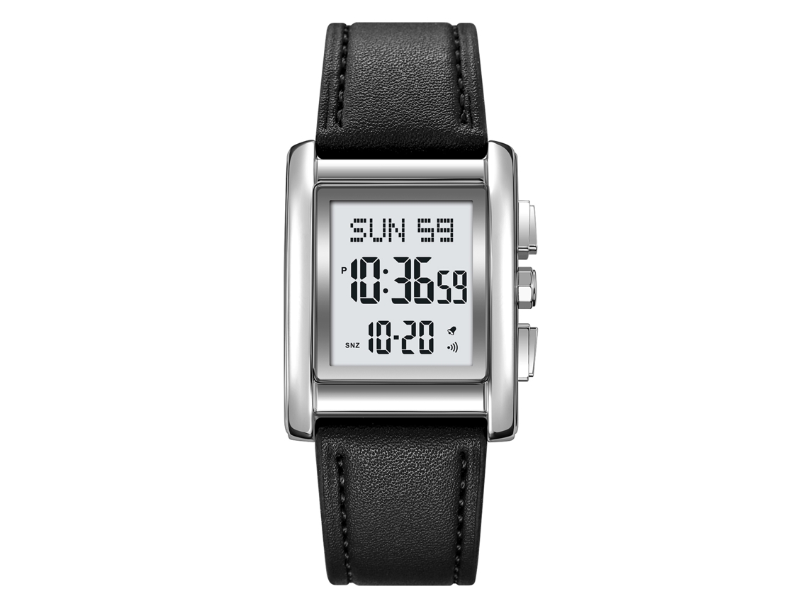 Relógio Eletrônico Masculino Multifuncional Resistente À Água 30m Luz Noturna Dual Time