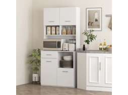 Kitchen Cabinet, Buffet With Drawer, Soft-close Doors, 80 X 35 X 180 Cm, White