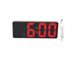 Despertador Digital, Relógio De Mesa Eletrônico Com Visor De Temperatura E Controle De Voz, Relógio Retangular Led Para Casa E Qua Slowmoose