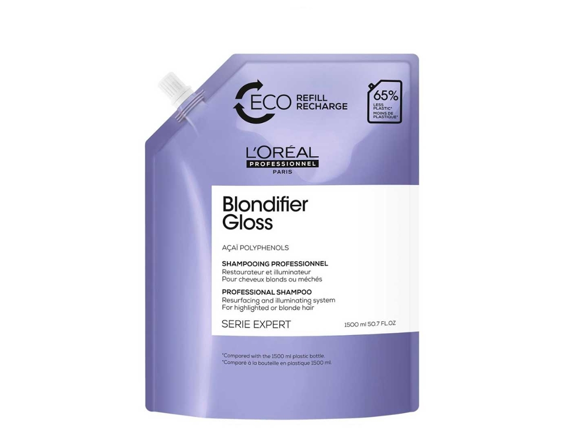Se Blondifier Gloss Champô Reparador Eco Recarga 1.5L LOREAL