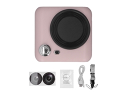 Abanico de Cuello com Função de Névoa Câmera Usb Carga de Bateria 1200mah Suspenso Ajustável Rosa para Casa e Viagem