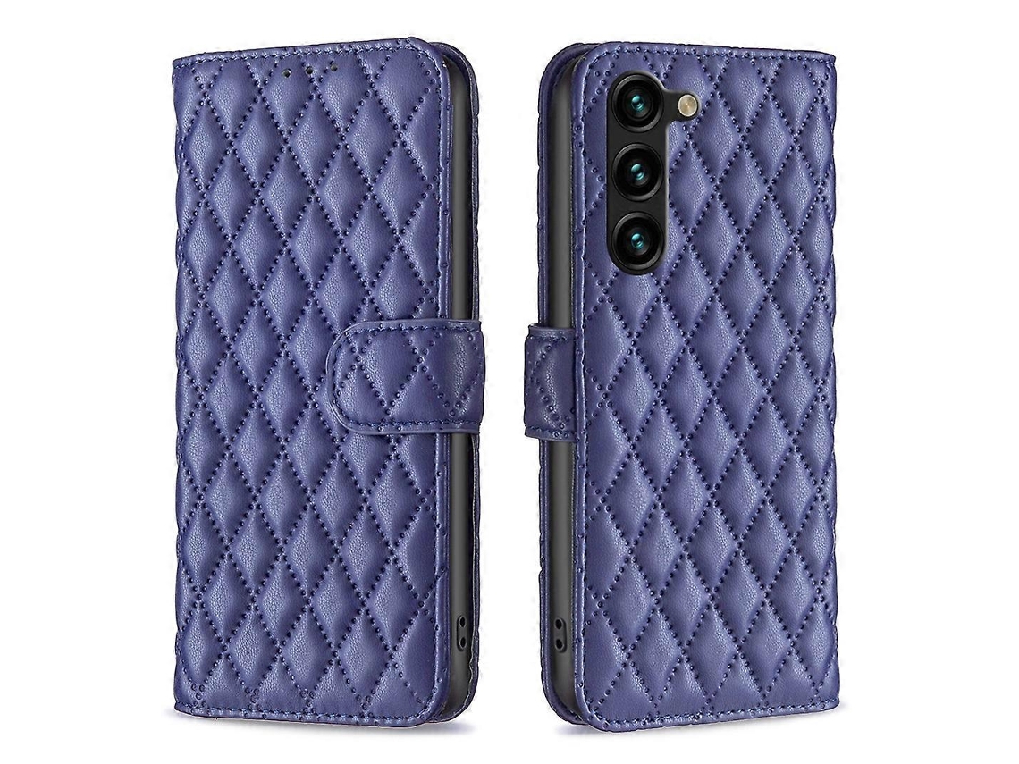 Capa Tipo Carteira Flip Em Couro Com Estampa De Diamante Para Samsung Galaxy S23+ 5g