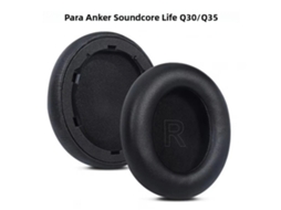 (q30q35 Preto) Almofadas De Espuma Viscoelástica Para Fones De Ouvido Anker Soundcore Life