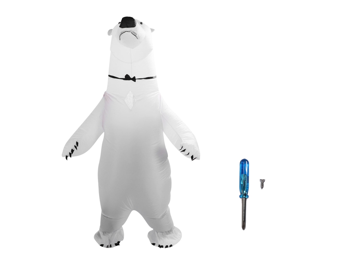 Laxiscreed Esquilo Inflável De Urso Polar Reforçado, Leve, Reutilizável E À Prova De Água Para Halloween E Cosplay