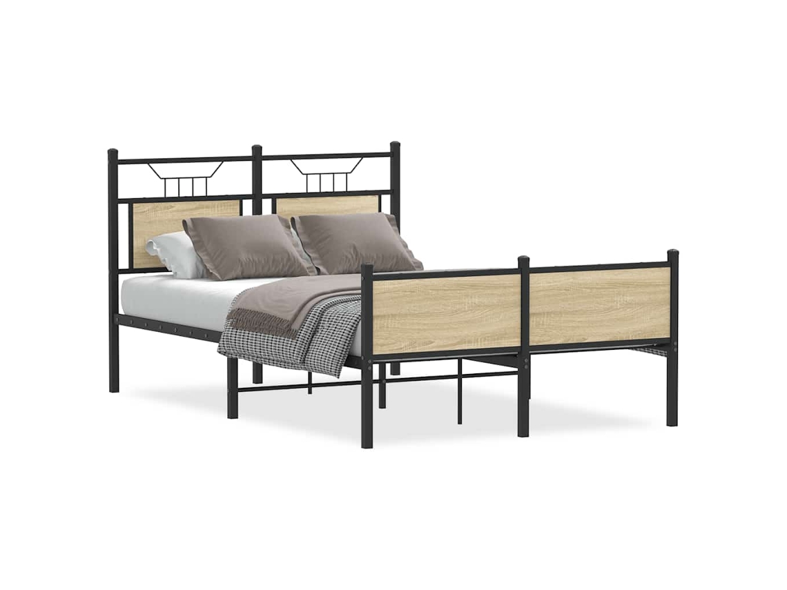 Estrutura Cama S/ Colchão Derivados de Madeira Carvalho Sonoma MAISON EXCLUSIVE (200x200 cm)