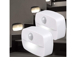 Nova Line luz Noturna Led com Sensor de Movimento, 2 Unidades Parede, Auto Ligar/desligar Pir