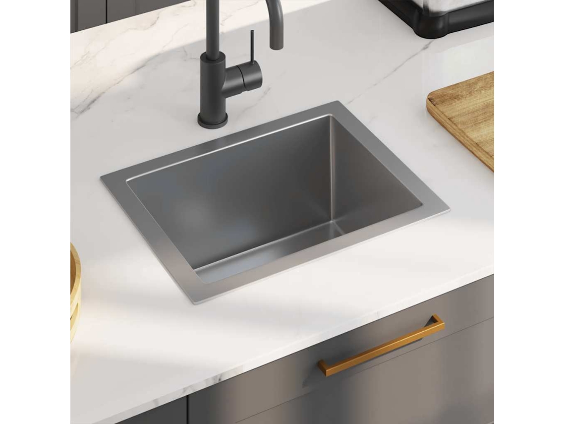 Vidaxl Lava-louça De Cozinha Artesanal Aço Inoxidável