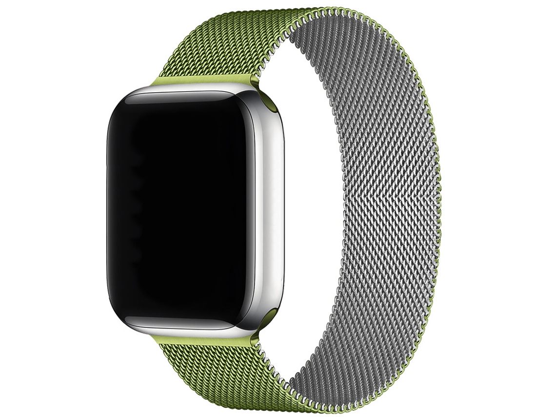 Bracelete Para Apple Watch 42/44/45/46/49mm Verde-prateado Cuich