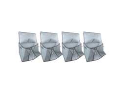 4pcs Caixa de Armazenamento Anti poeira de Tecido Não Tecido para Edredons com Janela Visual