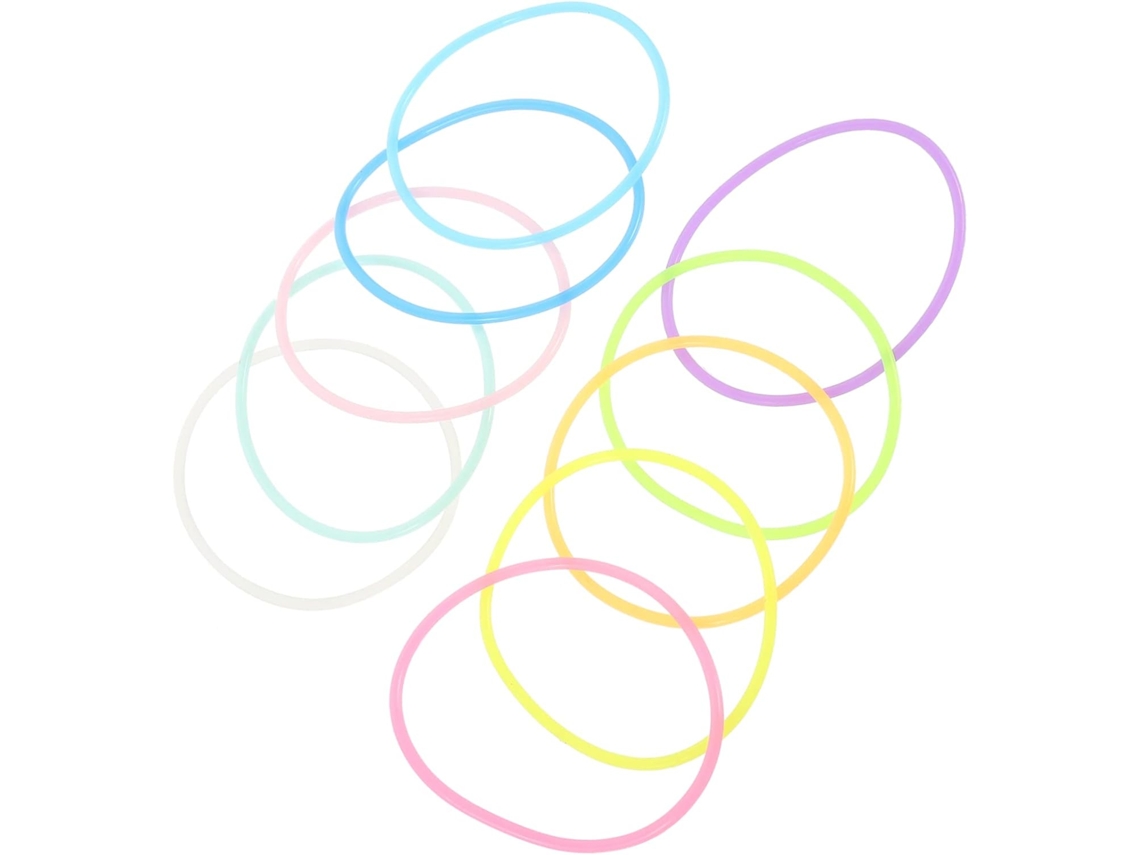 Canight Mini Elásticos de Cabelo Luminosos de Silicone, Pulseiras Finas e Nocivas, Pacote com 30 Unidades