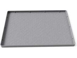 Tapete de silicone Predolo com borda elevada, compacto e anti-derramamento para piso de cozinha, cinza, 560 x 360 x 20