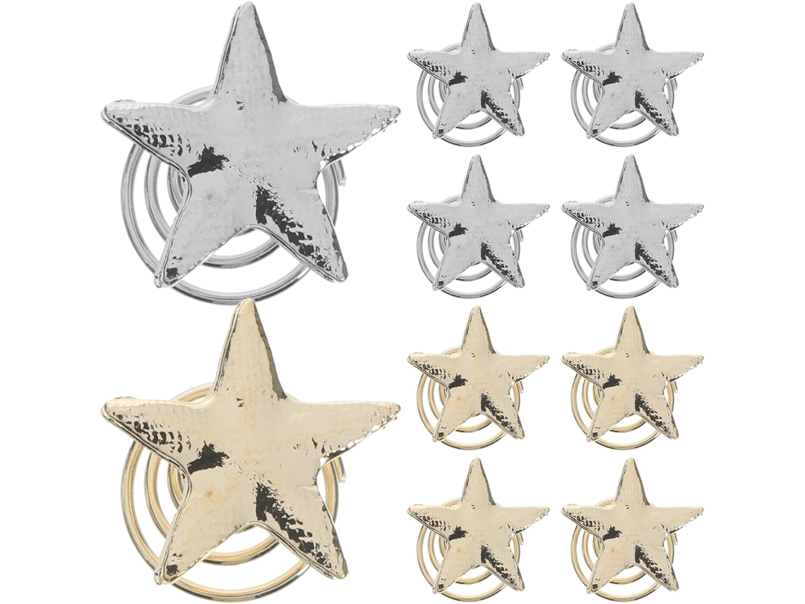 Conjunto De 20 Presilhas De Cabelo Em Liga Metálica Em Formato De Estrela Espiral