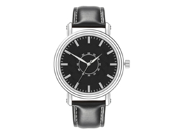 Reloj Casual Masculino De Cuero Artificial Con Cinturón Reloj De Pulsera De Cuarzo Hombre Negro