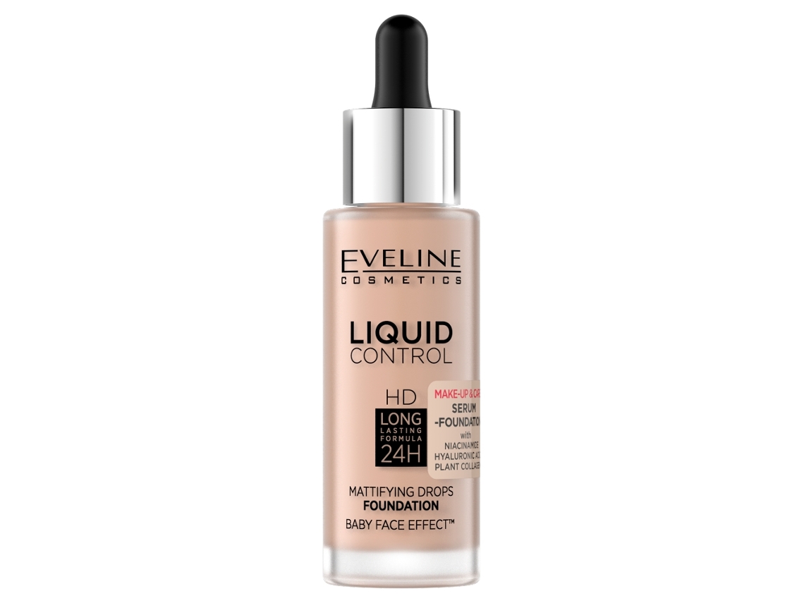 Eveline Hd 24h Long Lasting Liquid Foundation, Ivory Beige 003, Dropper Applicator, 32ml Eveline Cosmetics