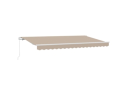 Conjunto 1 Toldo Retrátil Vidaxl Bege Tecido (400 X 200 Cm)
