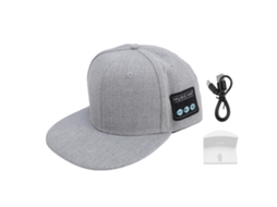 Gorra de Música Bluetooth, Inalámbrica, Recargable, Ejercicio, Gris y Blanca | S/MARCA