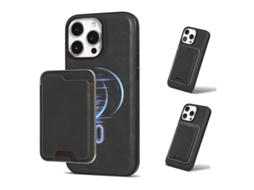 Capa Para Iphone 16 Pro Max Carteira Magnética Bolso Cartão Preto Czhhmart