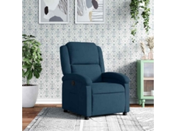 Vidaxl Poltrona Reclinável Veludo Azul