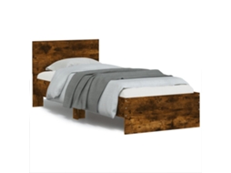 Bed Frame, Bed Frames Vidaxl Marrom Madeira Processada (75 X 190 Cm)