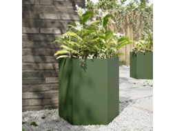 Vidaxl Vaso/floreira De Jardim Hexagonal 46x40x45 Cm Aço Verde