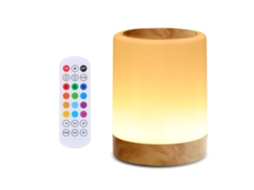 Luminária de Cabeceira Tátil, 13 cores rgb, 5 níveis de brilho, carga Usb, controle remoto, portátil | S/MARCA