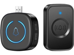 Campainha Usb Semi Fio Smart Home, Prova de Água, 60 Toneladas, 5 Volumes Ajustáveis, Alcance de 150 Metros