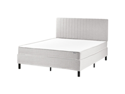 Cama Continental Beliani Countess De Tela Gris 161x201x114