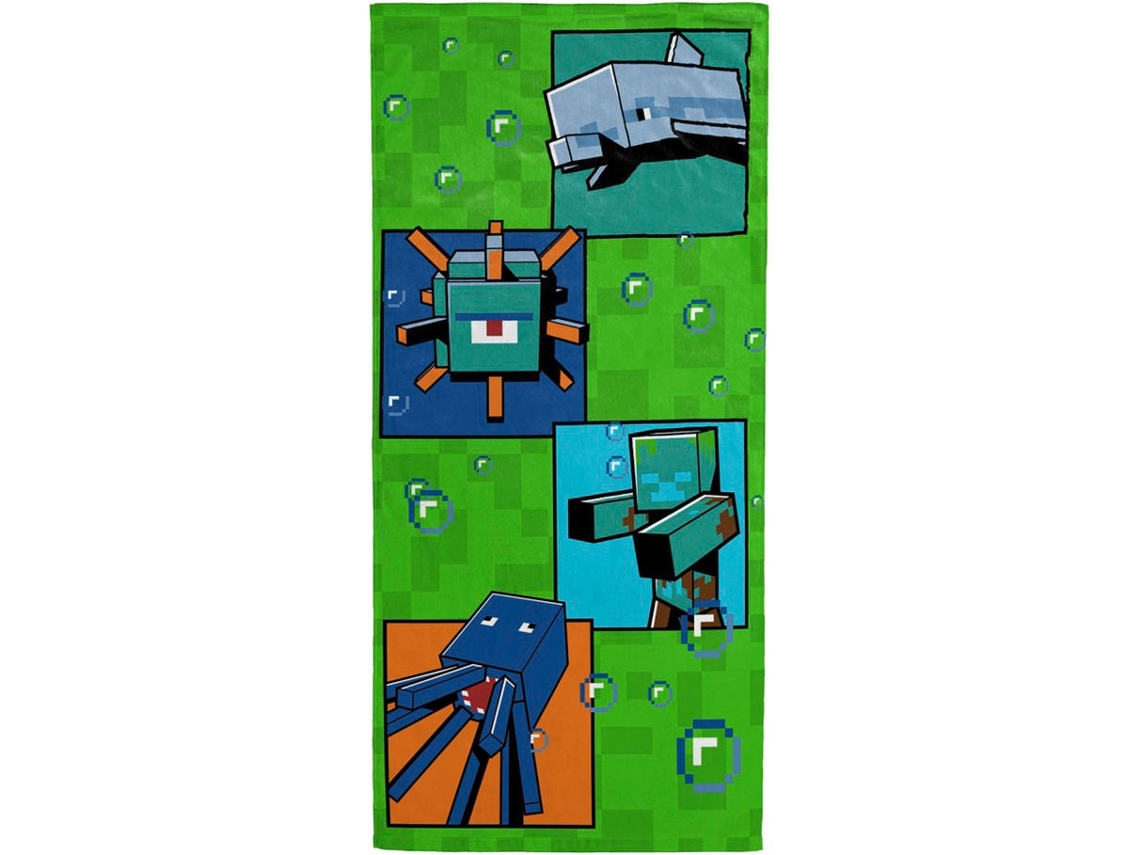 Toalha de Banho e Toalha de Praia Minecraft Ocean Depths 70×140 Cm BRILVIBERA