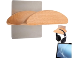 Lurelia Organizador Vertical Para Headset, Suporte De Parede, Madeira, Adesivo