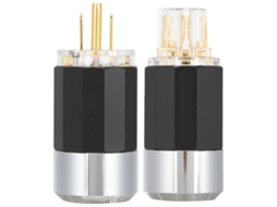 Conector De Energia Hifi Ouro 24k E Cobre Puro