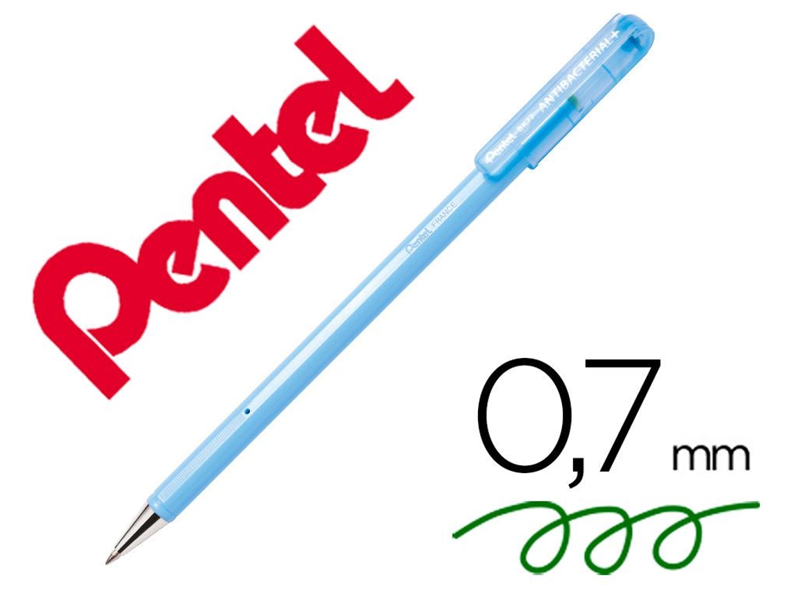 Esferografica Pentel Bk77 Antibacterial Verde