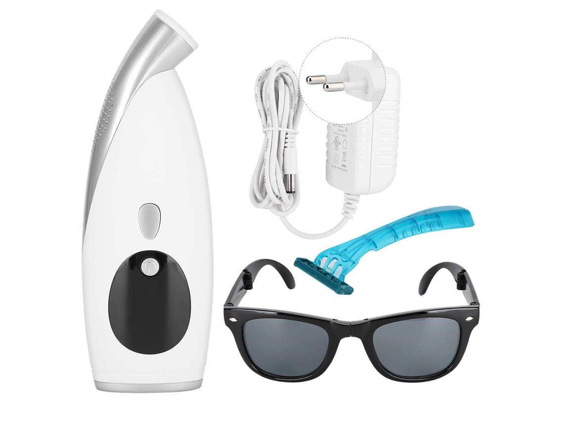 Máquina de Depilação IPL 2026 com 5 Níveis Ajustáveis, Ferramenta Indolor para Depilação Facial e Corporal Branca