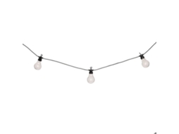 Guirlanda solar LED preta de 500 cm de comprimento para criar ambientes internos.